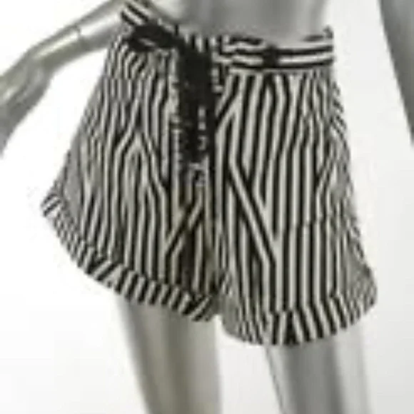 Self Portrait Stripped High Rise Shorts - Picture 2 of 9